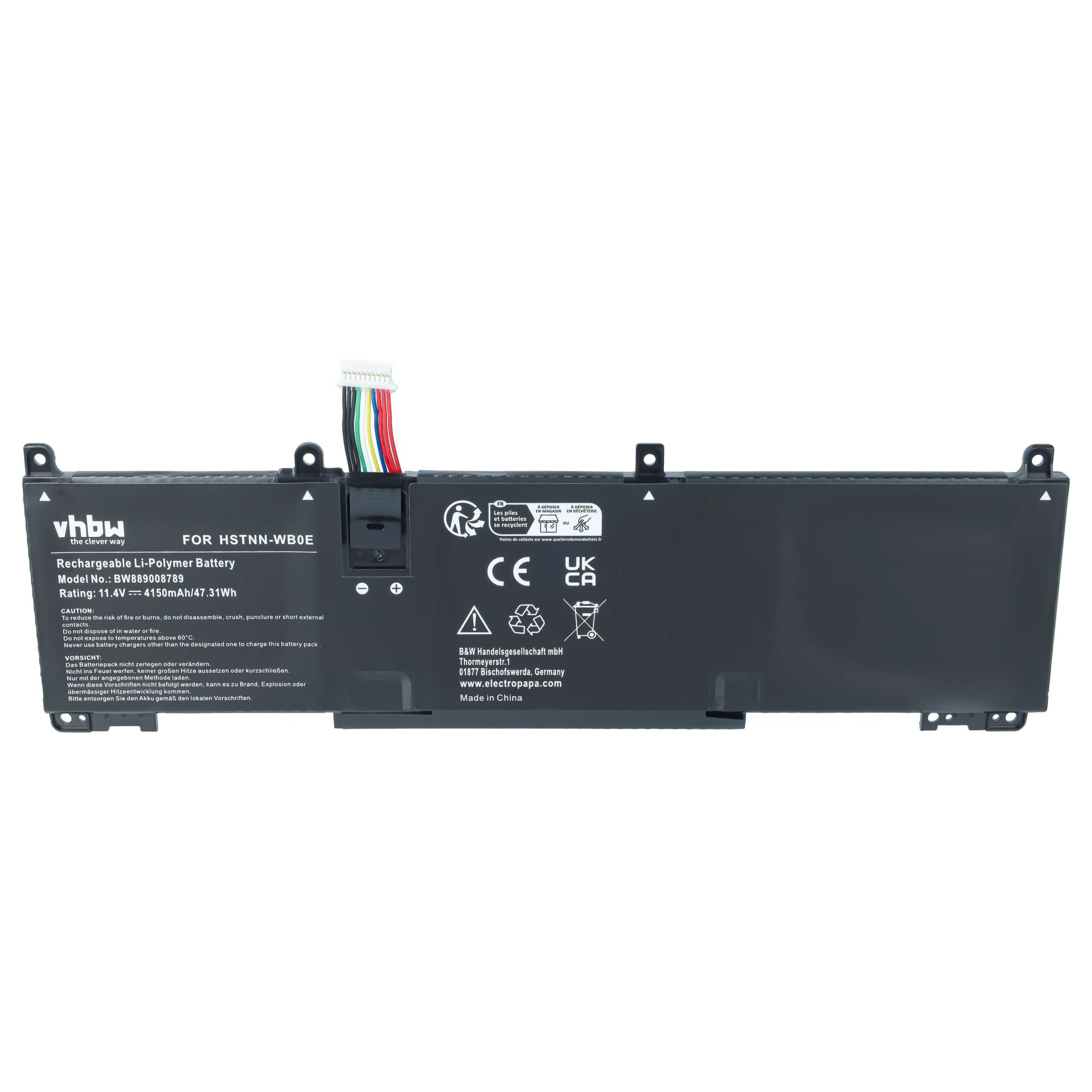 Bateria vhbw para Portáteis HP EliteBook e ProBook - 4150 mAh, 11.4 V, Li-Polímero - Image 3