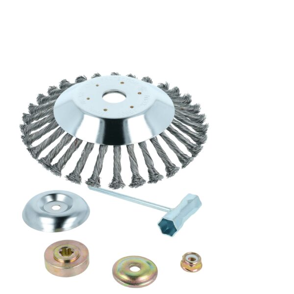 Escova de Desmatação em Metal vhbw para Dolmar, Honda, Kawasaki, Makita e outras Ferramentas de Jardim