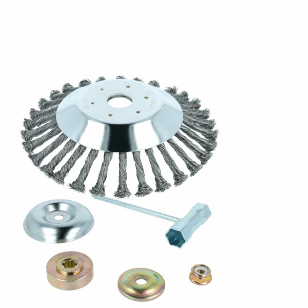 Escova de Desmatação em Metal vhbw para Dolmar, Honda, Kawasaki, Makita e outras Ferramentas de Jardim