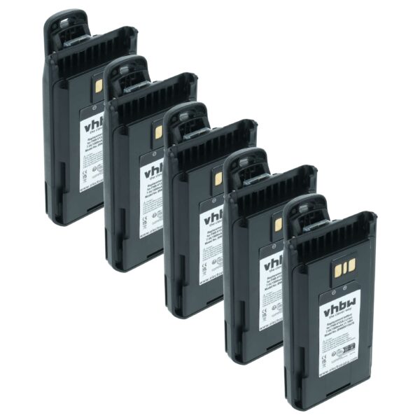 Bateria vhbw 5x compatível com Motorola AAJ67X001 - 1500 mAh 7.4 V Li-Ion