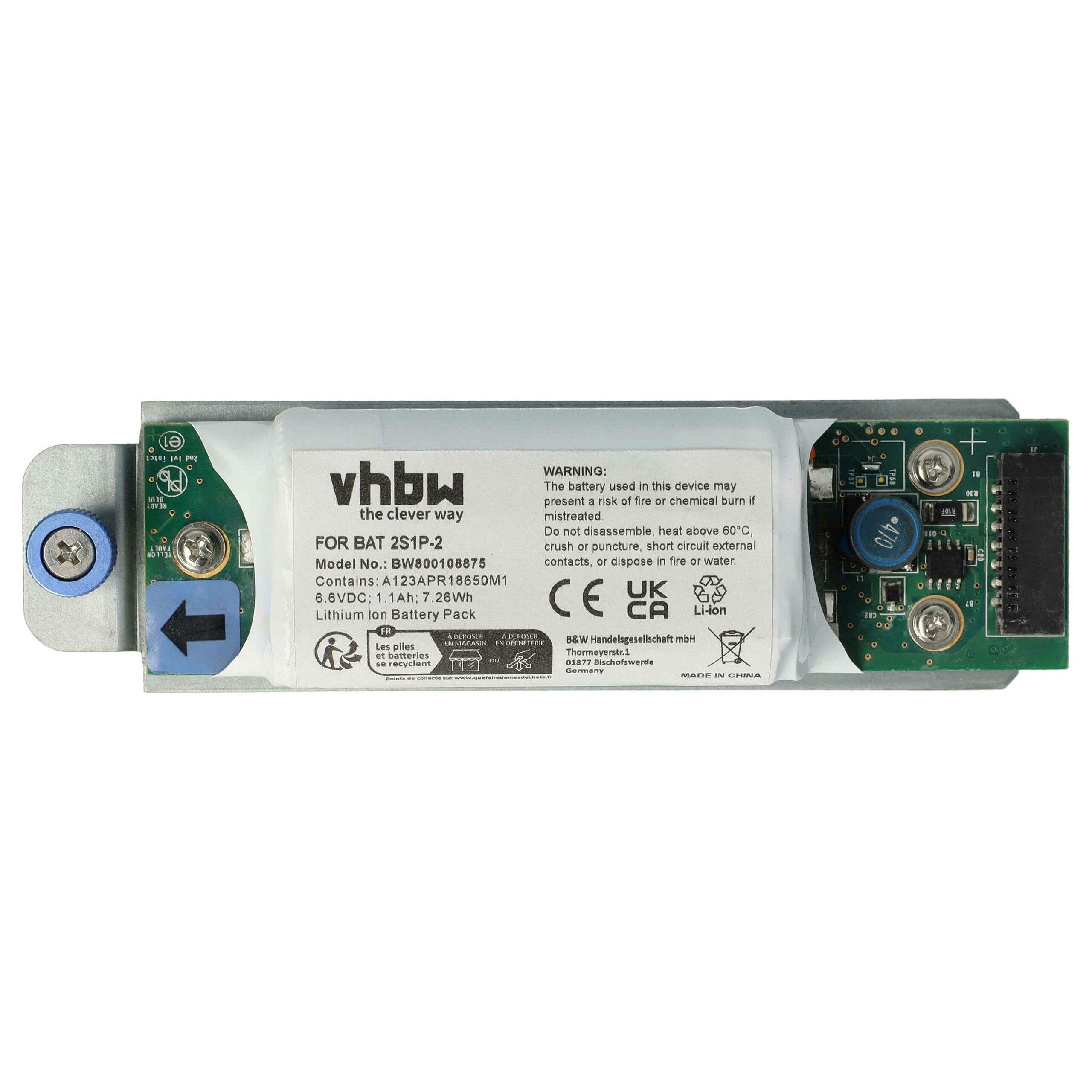 Bateria vhbw para Portátil IBM/Dell - 1100 mAh 6.6V Li-Ion (0D668J, 69Y2927, 69Y2926) - Image 3