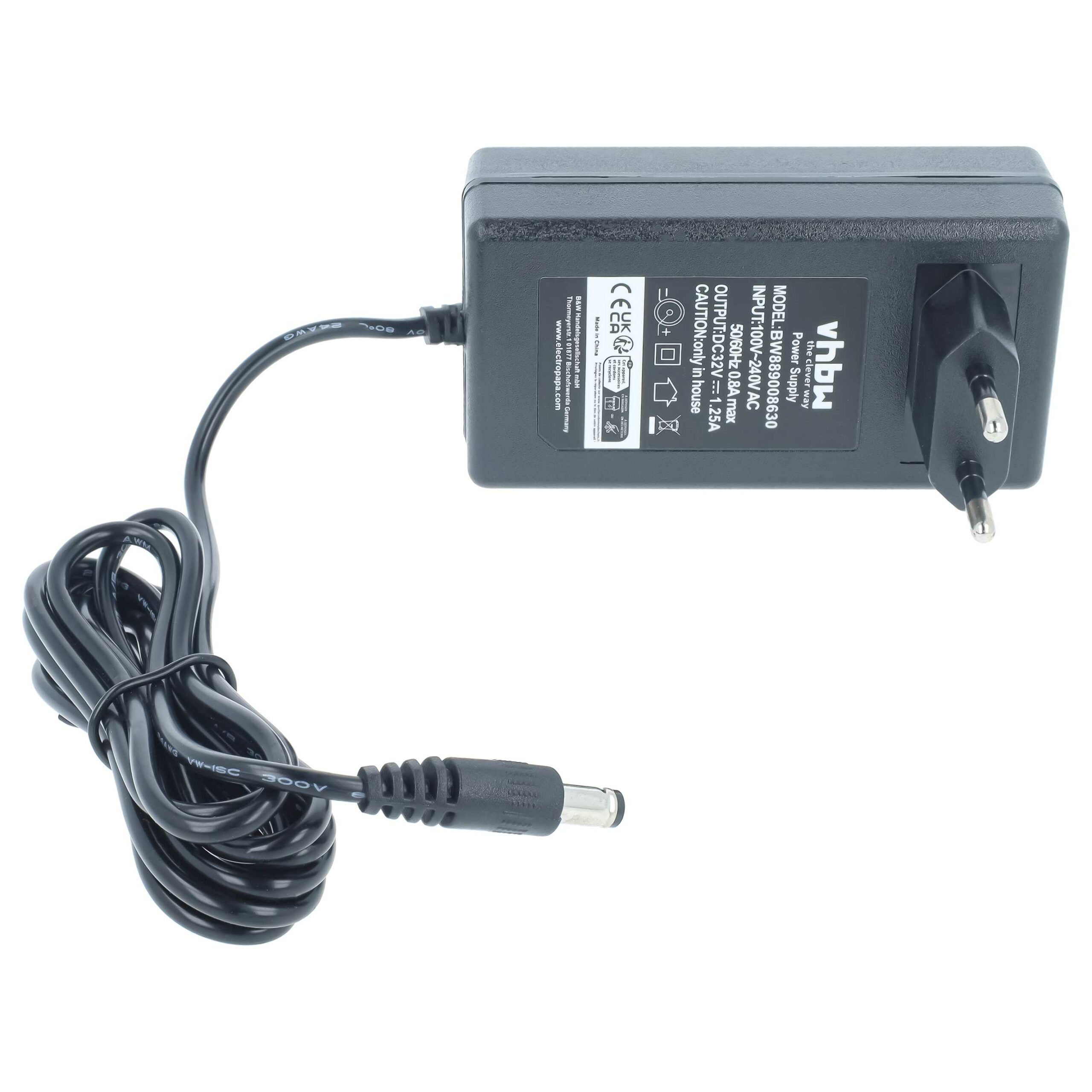 Carregador para Aspirador DeLonghi Colombina Cordless XLR25L - 32V 1.25A vhbw - Image 3