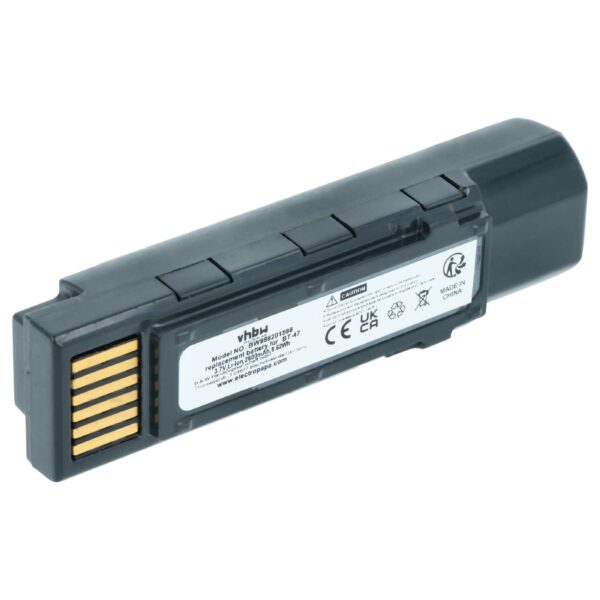 Bateria vhbw para Datalogic 128004721, BT-47, RBP-GM45 - Scanner POS 2600 mAh 3.7 V
