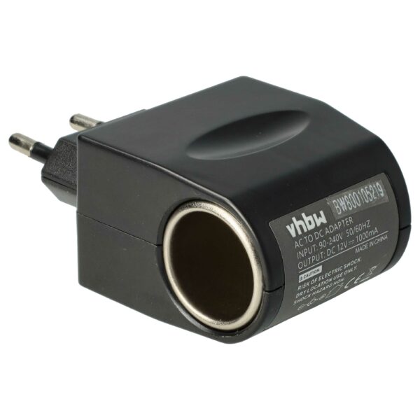 Adaptador de Tomada 12V para 220V vhbw - Carregador para Automóvel 1000 mA
