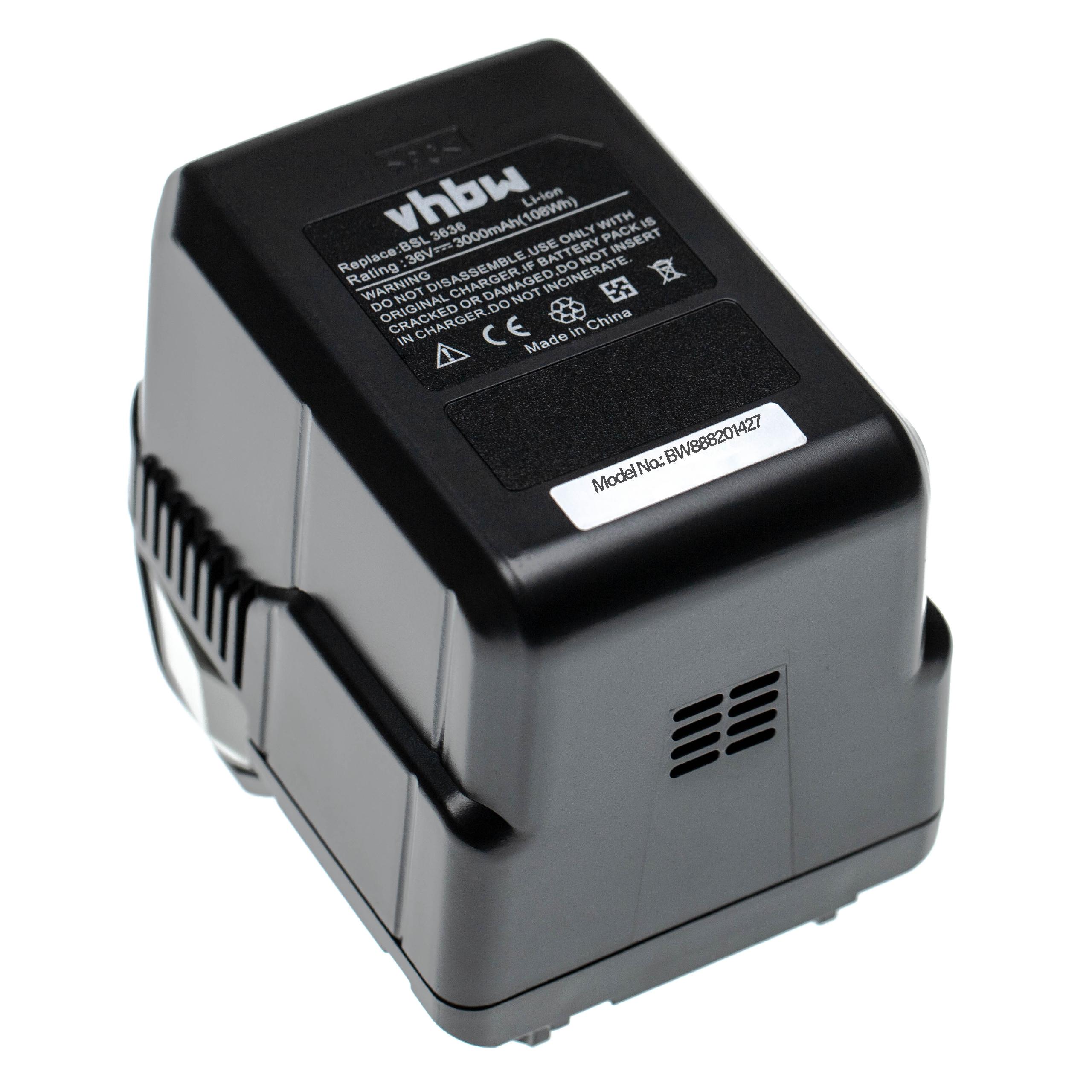 Bateria vhbw para Hitachi Hikoki 328036, BSL 36 3000 mAh, 36 V Li-Ion - Image 2