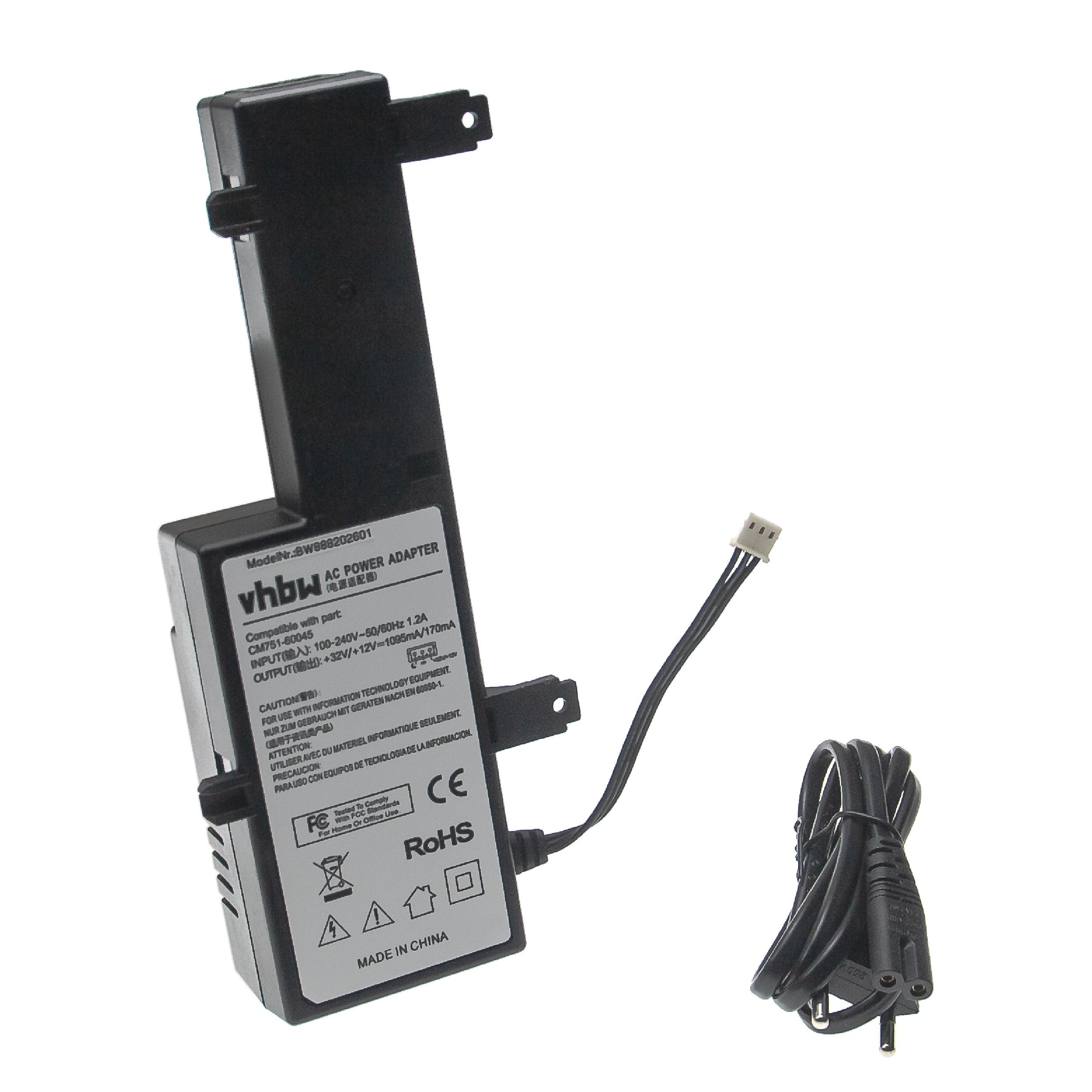 Adaptador de Alimentação de Rede vhbw para Impressoras HP (substitui CM751-60045, CM751-60046, CM751-60190)
