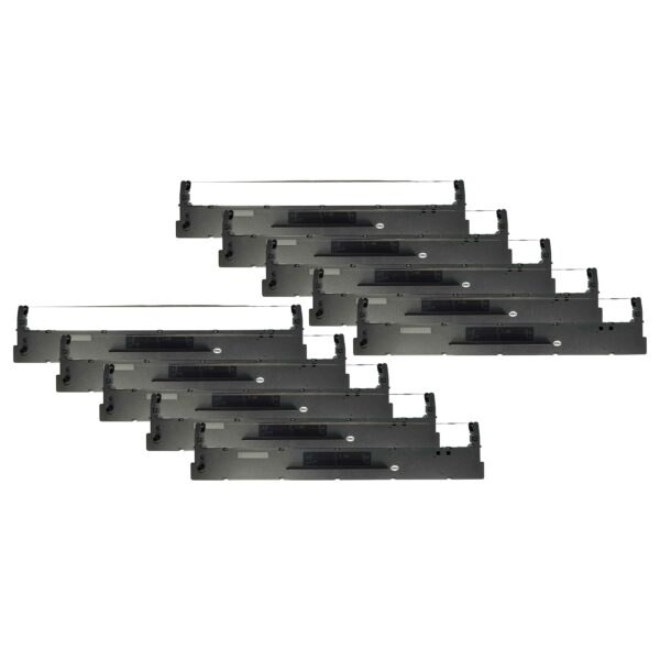 Pack 10x Fitas de Tinta para Impressoras Matriciais e Talões Tally - Compatível 099061L, 099003L, 099004L - Preto