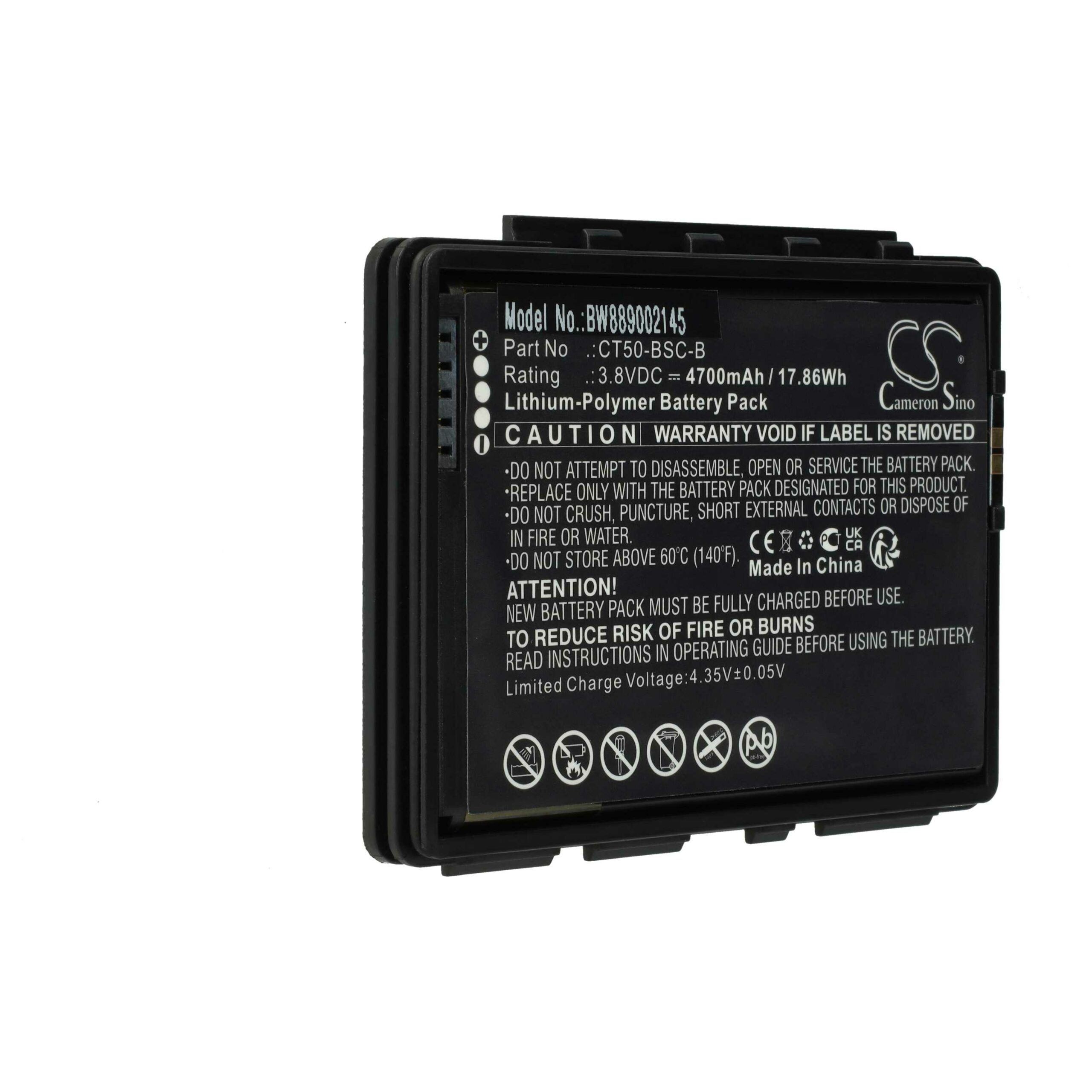Bateria vhbw para Honeywell CT50 - 4700mAh, 3.8V (2x unidades com tampa traseira) - Image 3