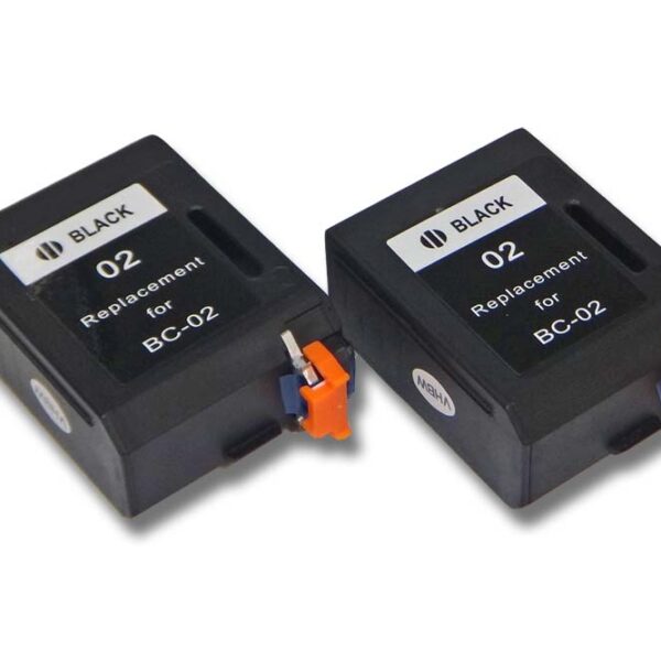 2x Cartuchos de Tinta vhbw compatíveis com Canon BC-02, BX-02, BC-01 B160 - preto