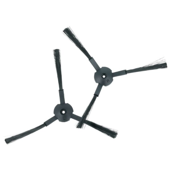 2x Escovas Laterais vhbw para Robôs Aspiradores iLife, Zaco, Medion MD16192 - 3 Braços, Preto