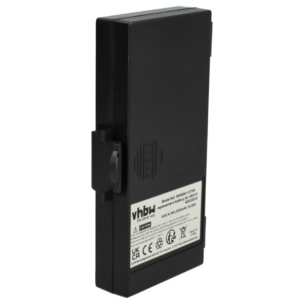 Bateria vhbw para rádio Hetronic - 2000 mAh, 9.6V NiMH (substitui 68303000, 68303010, 68303020, HE010)