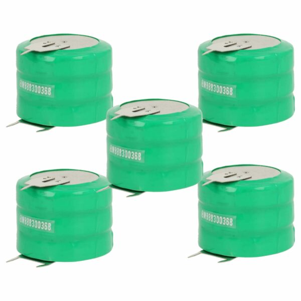 Bateria NiMH vhbw 250 mAh 3.6 V para Modelos Telecomandados - Pack 5x + 3x Conectores PCB