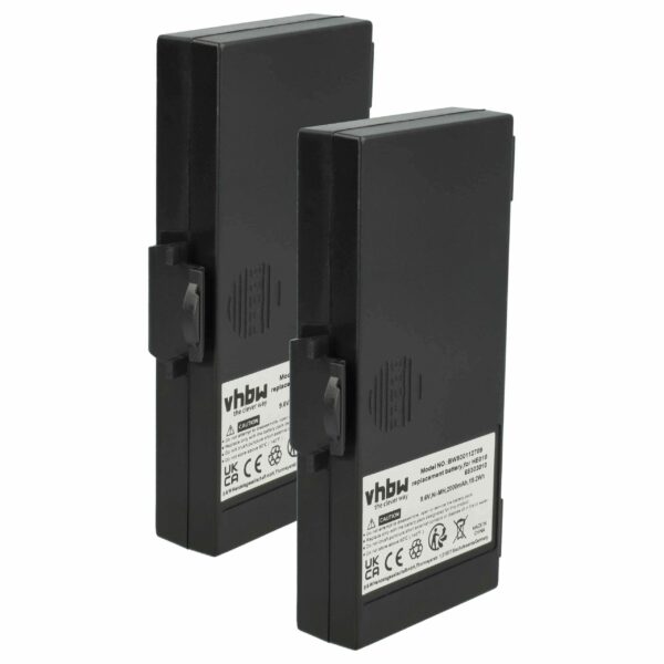Bateria vhbw 9.6V 2000 mAh NiMH para Rádios Hetronic (2 unidades)