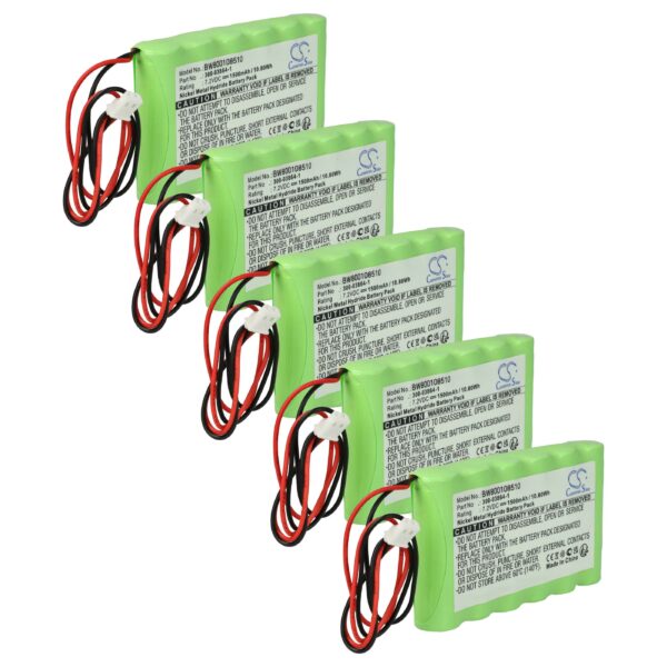 Bateria vhbw 5x para Scanners Bentel BW-B72K - 1500mAh, 7.2V
