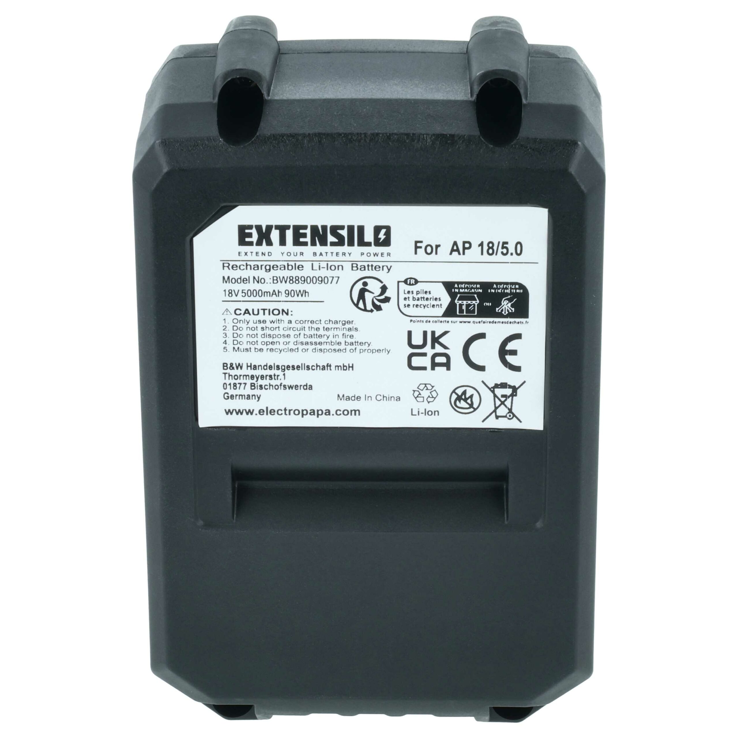 Bateria EXTENSILO Compatível Flex Lithium Power 18V - 5000 mAh Li-Ion - Image 3
