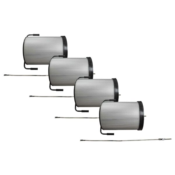 Conjunto de 4 Filtros de Substituição para Unidades de Extração Bernardo, Felder e Holzmann - vhbw