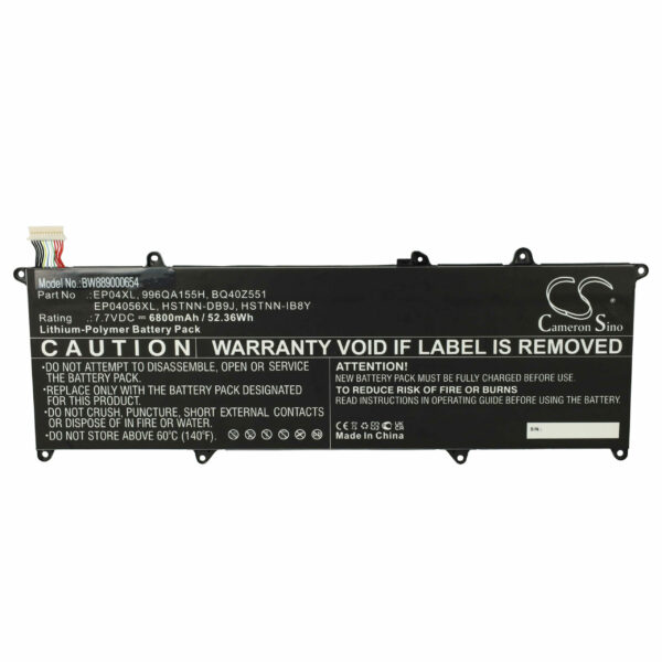 Bateria para Portátil HP vhbw 6800 mAh 7.7V - Substitui HSTNN-DB9J, BQ40Z551, EP04056XL, EP04XL