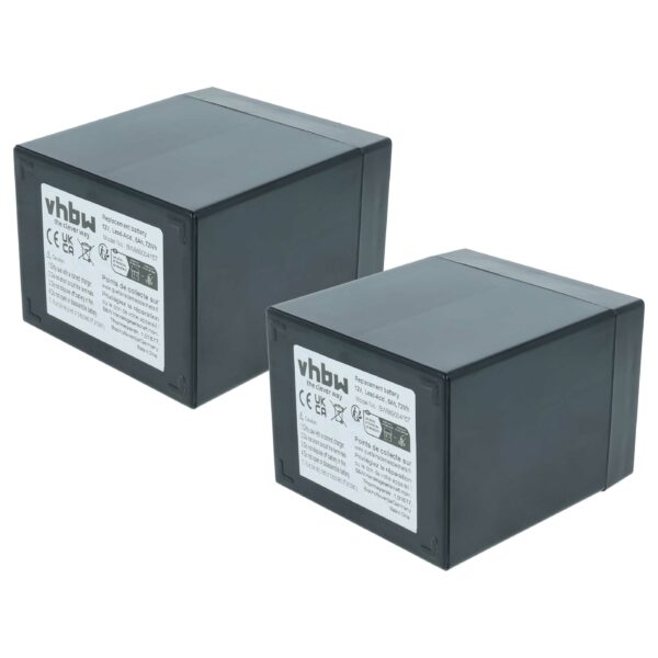 Bateria 12V 6Ah AGM vhbw (Pack com 2 Unidades) - Compatível com Hecht, Wolf Garten, LD Systems e Outros
