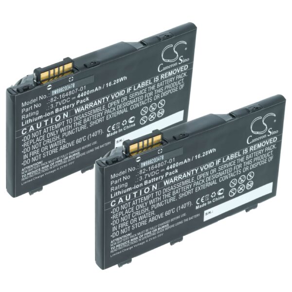 Bateria vhbw para Motorola/Symbol/Zebra - Pack 2x 4400mAh 3.7V (82-172087-01, 82-164807-01, 82-164801-02)