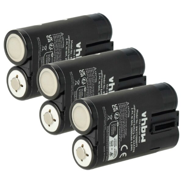 3x Baterias vhbw NiMH para Kodak EasyShare C300, C310, C330 - 2000mAh, 2.4V