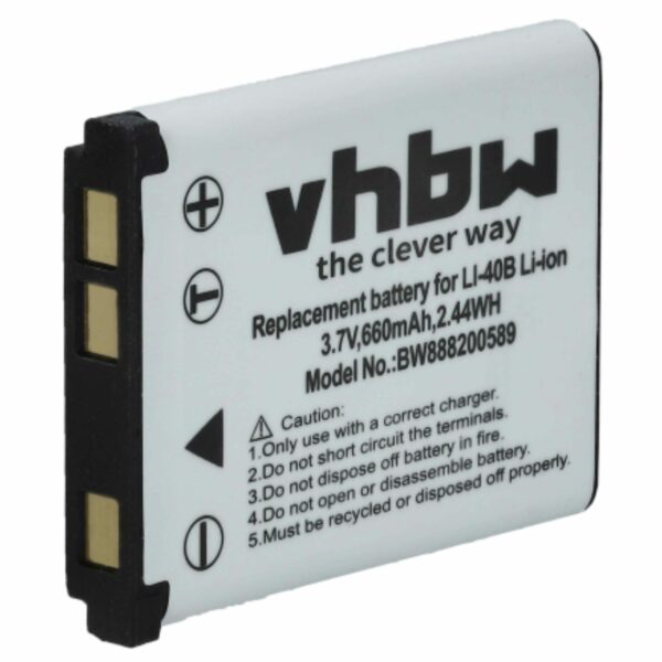 Bateria vhbw para BenQ DLI216 - 660mAh, 3.7V, Li-Ion