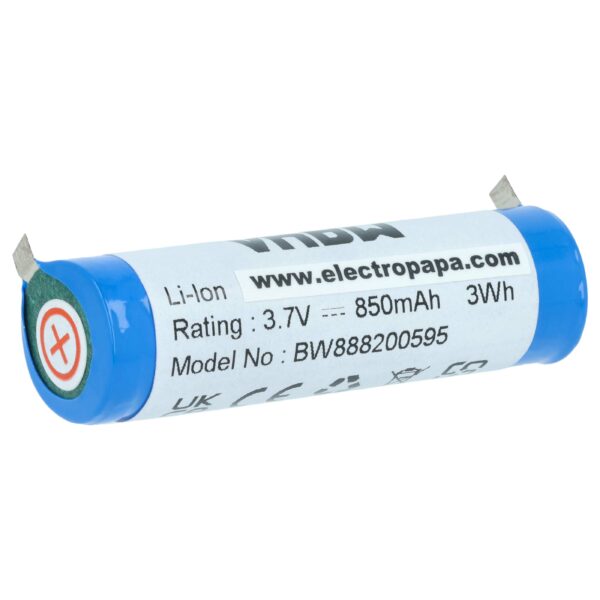 Bateria para Barbear Elétrico Philips SE US14500GR, SE VS145000V, K V112MSF17Z - 800 mAh 3.7 V Li-Ion vhbw