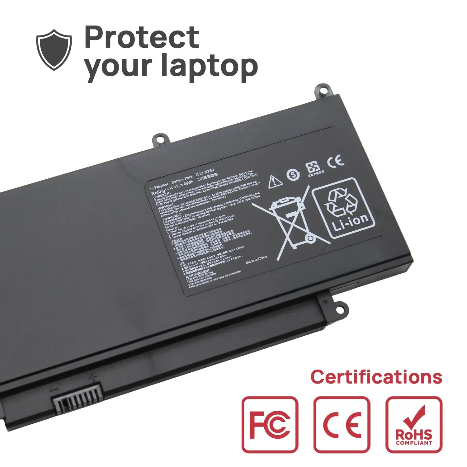 Bateria C32-N750 para Portátil ASUS N750, N750J, N750JK, N750JV Series - Green Computer - Image 5
