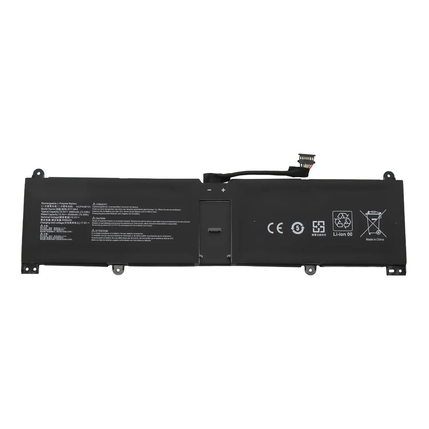 Bateria BTY-M4A para Portátil MSI Summit E14 Flip EVO A12MT - 15.4V, 4680mAh, Li-Polymer
