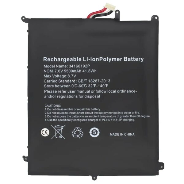 Bateria para Portátil Haier U144S - 7.6V 5000mAh - Compatível com Teclast F7, Jumper EZBOOK X4 e P/N 30154200P, 28140168