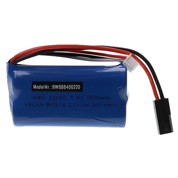 Bateria vhbw 1500 mAh 7.4V Li-Ion para Syma e MJX - Conector 5500-2P