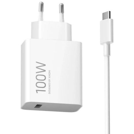 Carregador de Parede XIAOMI 100W GaN USB Tipo C Branco