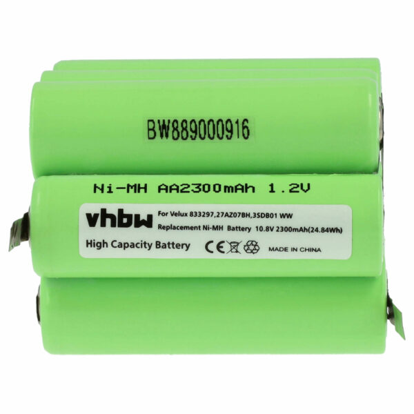 Bateria vhbw para Persiana Velux - 2300 mAh 10.8V NiMH (833297, 27AZ07BH, 3SD B01 WW)