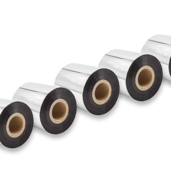 Pack de 5 Rolos de Fita Térmica para Godex, Printronix, TSC, Valentin - 70 mm x 300 m, Qualidade Wax-Plus