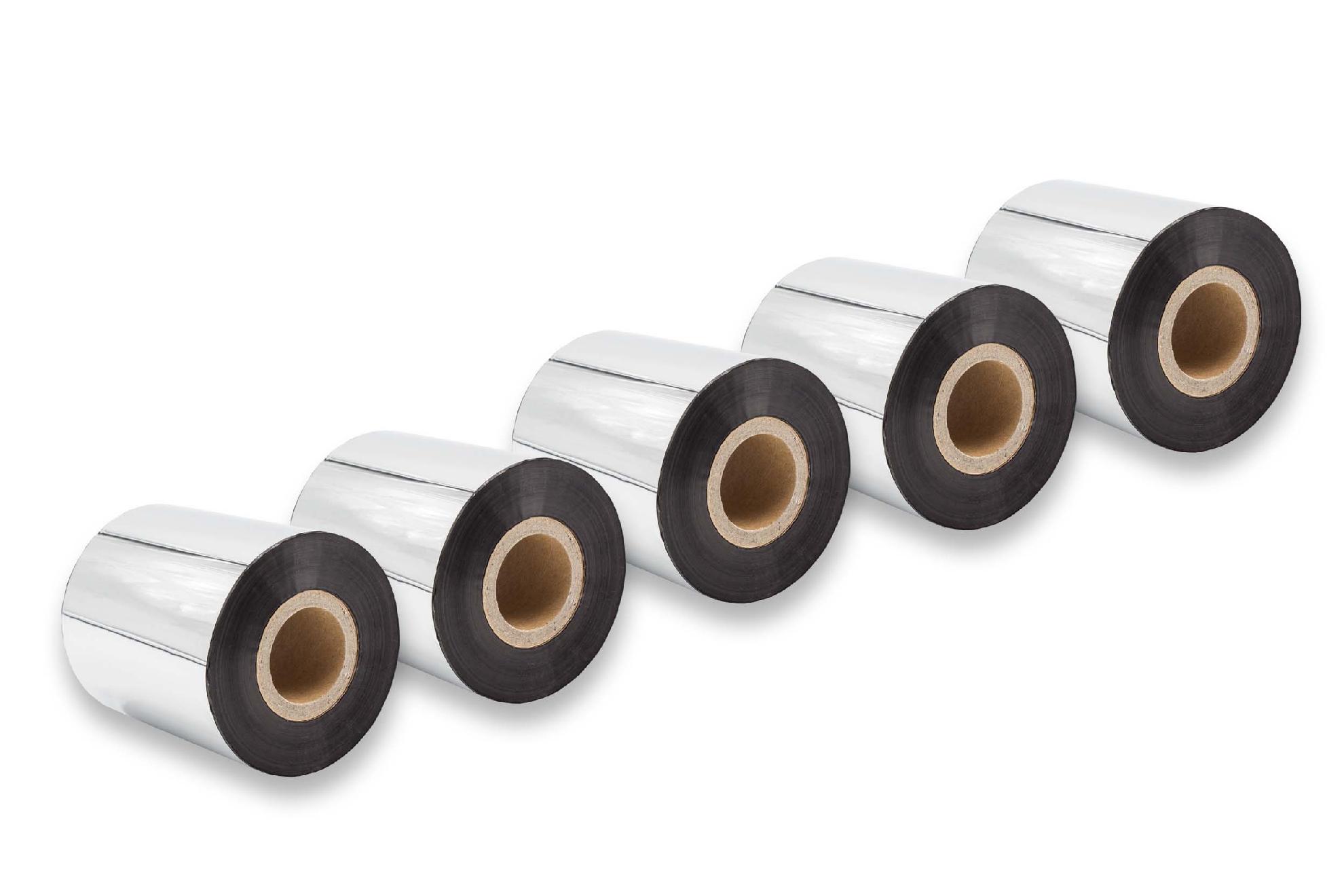 Pack de 5 Rolos de Fita Térmica para Godex, Printronix, TSC, Valentin - 70 mm x 300 m, Qualidade Wax-Plus