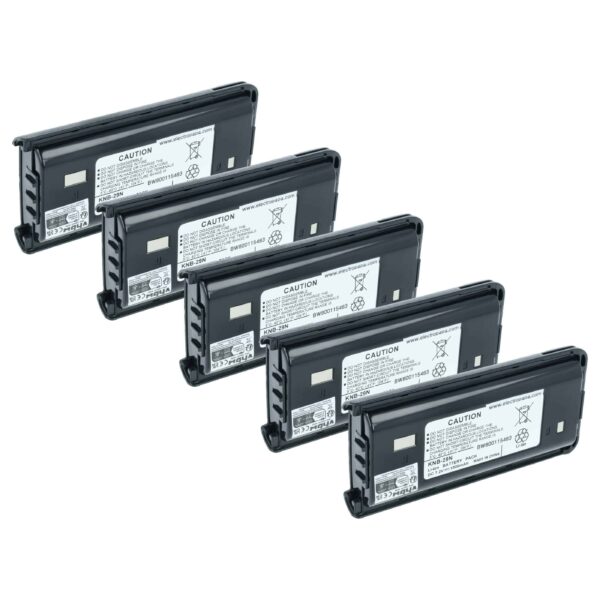 Pack 5x Bateria vhbw para Rádios Kenwood KNB-29, KNB-30 - Li-Ion 1800mAh