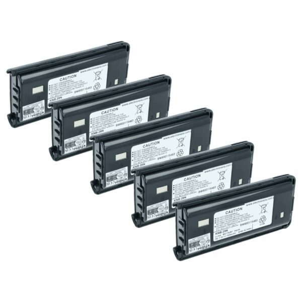 Pack 5x Bateria vhbw para Rádios Kenwood KNB-29, KNB-30 - Li-Ion 1800mAh