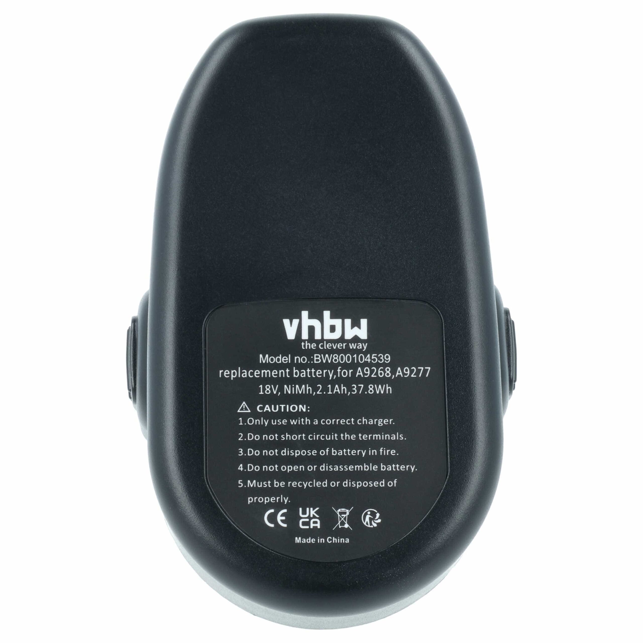 Bateria vhbw 18V 2100mAh NiMH para Black & Decker e DeWalt (PS145, A9268, A9277, A9282) - Image 3