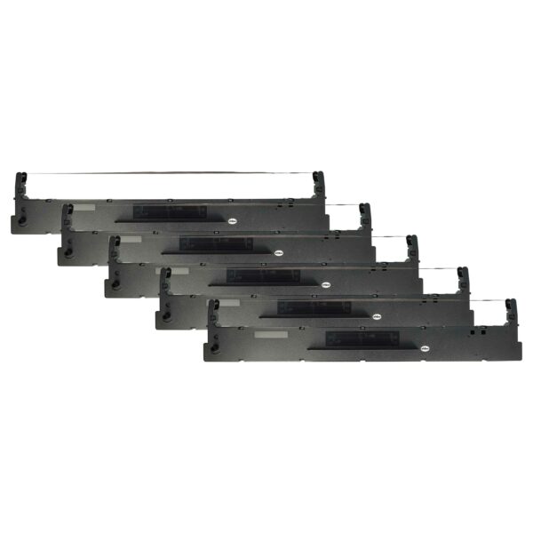 5x Fita de Tinta Compatível Tally 099061L, 099003L, 099004L para Impressora Matricial e de Recibos - Preto