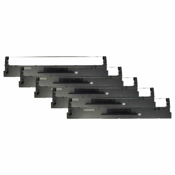 5x Fita de Tinta Compatível Tally 099061L, 099003L, 099004L para Impressora Matricial e de Recibos - Preto
