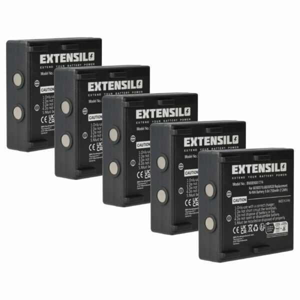 Pack 5x Bateria de Substituição para Telecomandos Abitron/Hetronic/Potain - 750 mAh NiMH