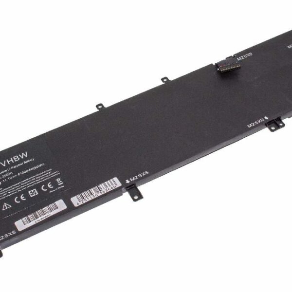 Bateria vhbw para Notebook Dell 0H76MY, 245RR, T0TRM, 7D1WJ, H76MV, Y758W - 8100 mAh 11.1 V Li-polymer