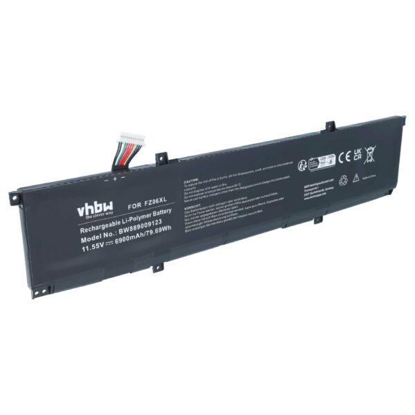 Bateria para Portátil vhbw para HP FZ06XL, M47636-2D1 6900 mAh 11.55 V