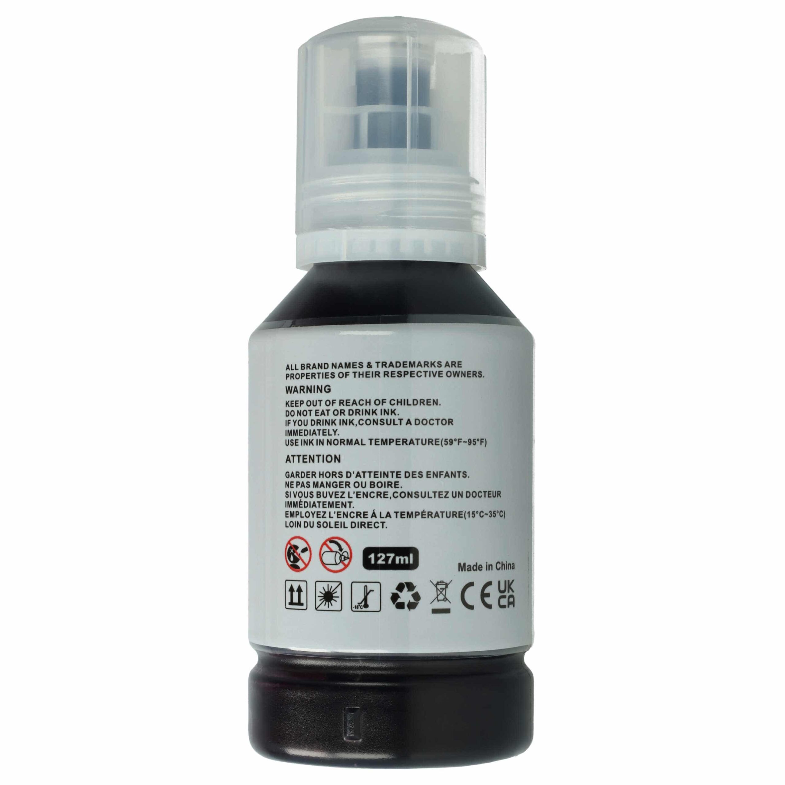 Tinta Reabastecível Preta vhbw para Impressoras Epson - 127 ml (Substitui C13T03R140, 102) - Image 2