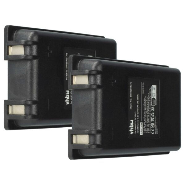2x Bateria de Substituição para Comando Autec MH0707L, NC0707L - 2300 mAh