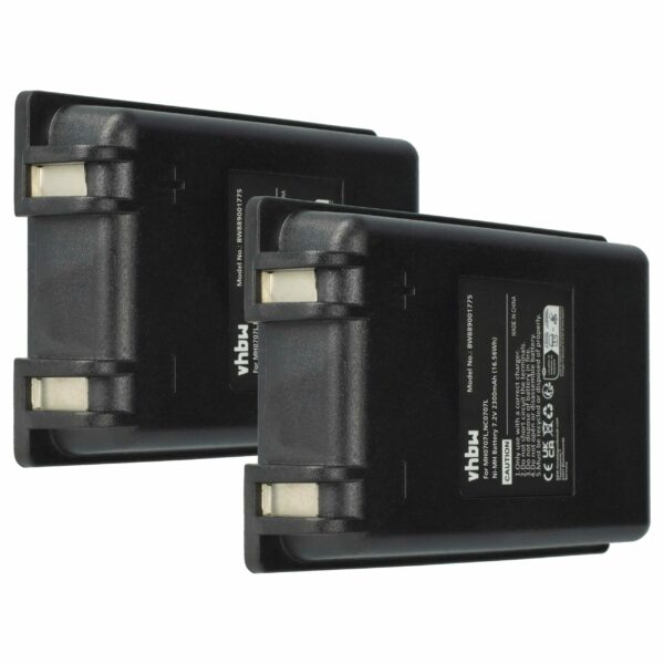 2x Bateria de Substituição para Comando Autec MH0707L, NC0707L - 2300 mAh