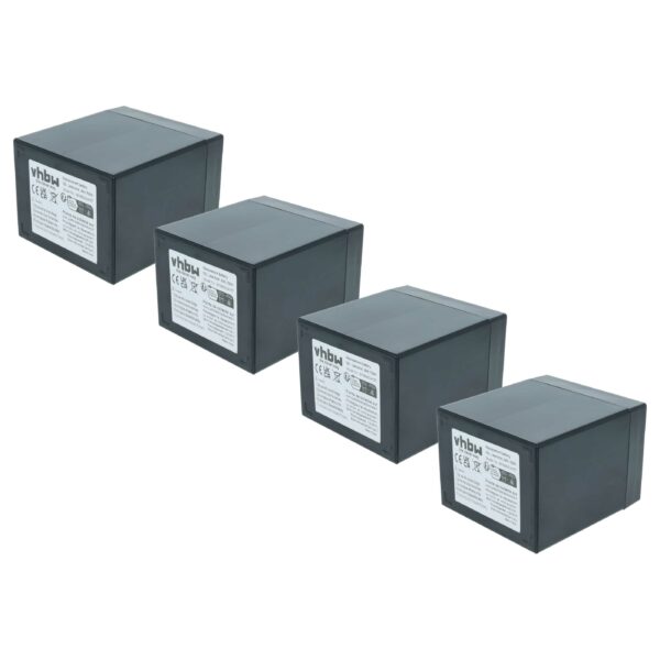 Bateria vhbw 12V 6Ah AGM (Pack 4 unidades) - Compatível com Hecht, Wolf Garten, LD Systems e Caravanas
