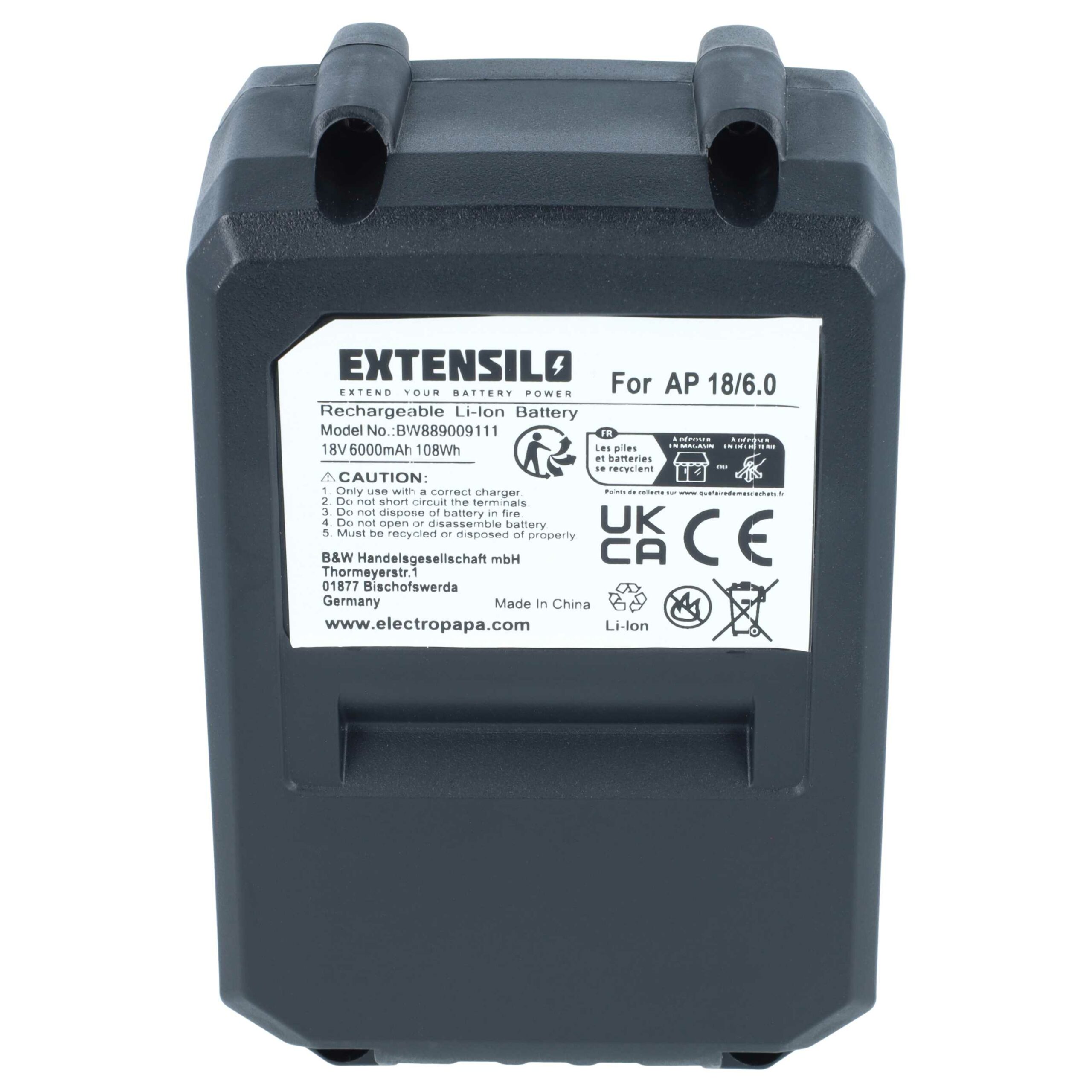 Bateria EXTENSILO para FLEX AP18/6.0 Li-Ion 18V 6000mAh - Image 3