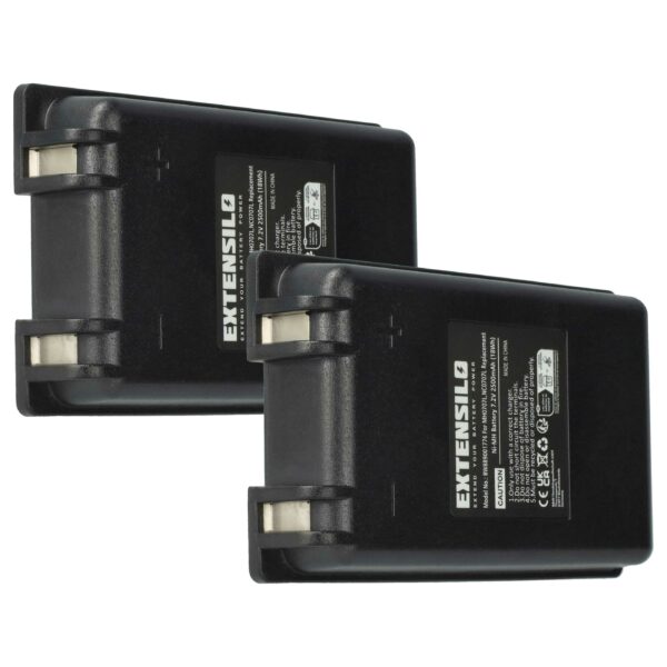 2 Baterias de Substituição EXTENSILO para Comando à Distância Autec MH0707L, NC0707L - 2500 mAh