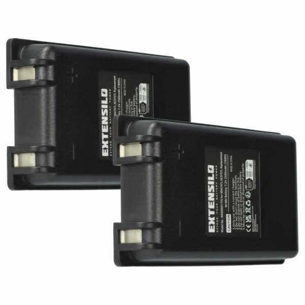2 Baterias de Substituição EXTENSILO para Comando à Distância Autec MH0707L, NC0707L - 2500 mAh
