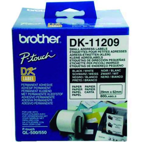 Etiquetas Precortadas Originais BROTHER 62 x 29 mm 800 Unidades - DK11209